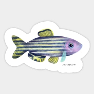 Zebra Danio Fish Sticker